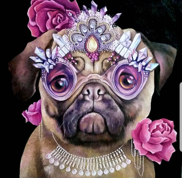 Queeny the Pug Print