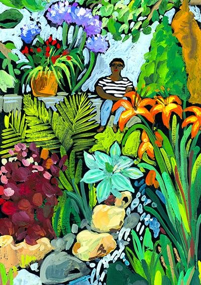 'Day Out With Foliage' Art Print by Jennifer Orkin Lewis