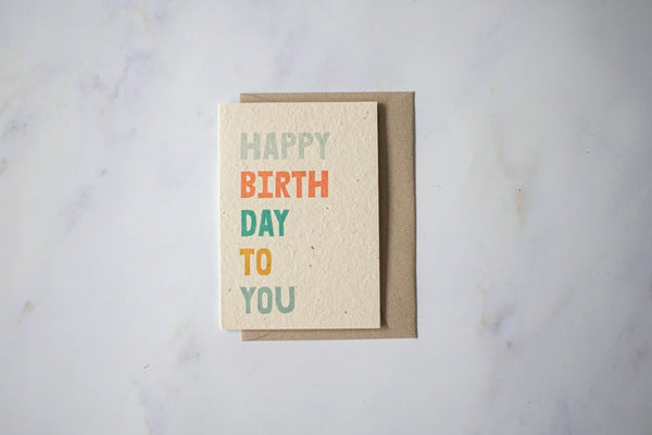 Happy Birthday - Plantable Card