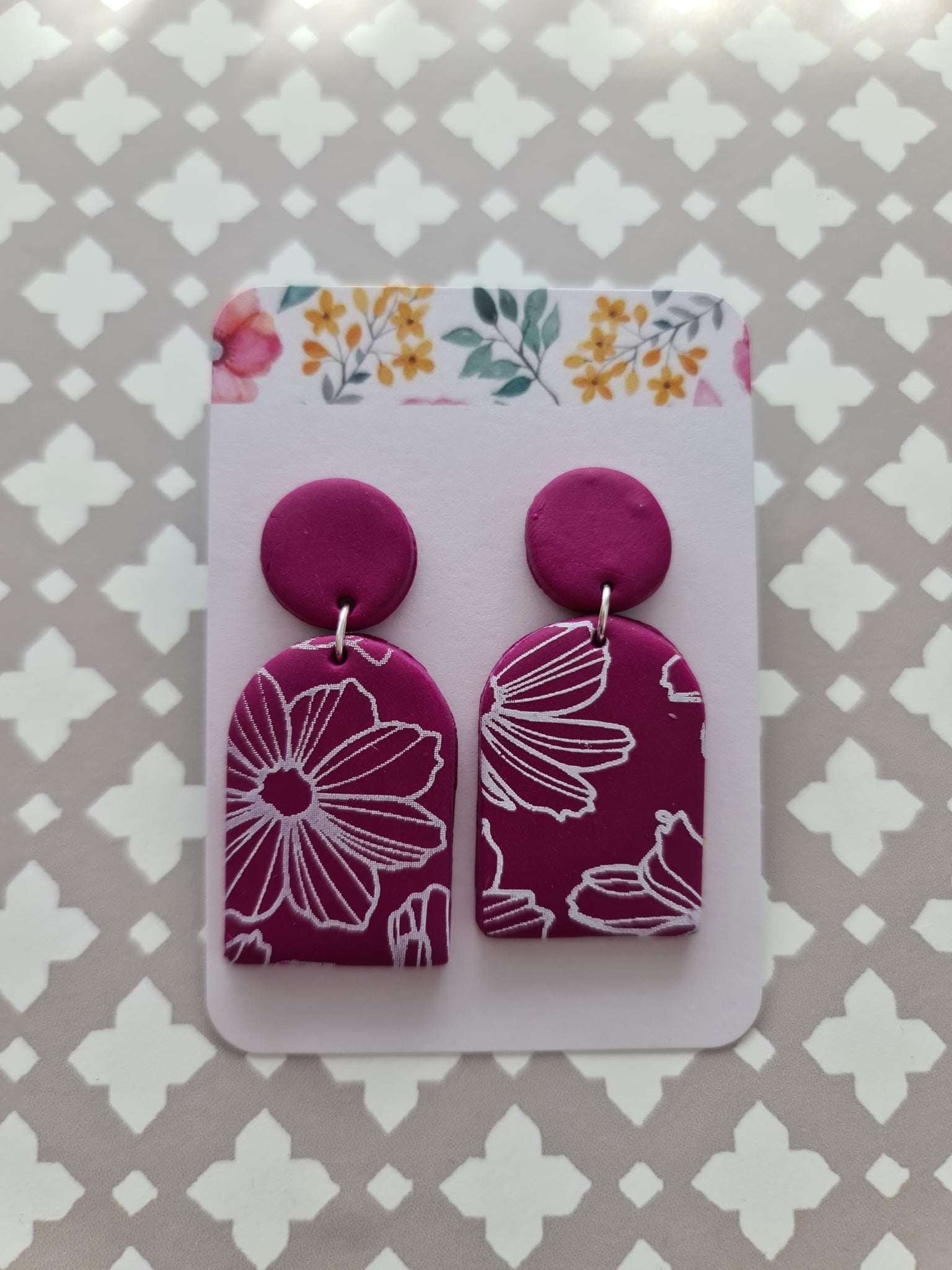 Fleur Earrings- Mauve