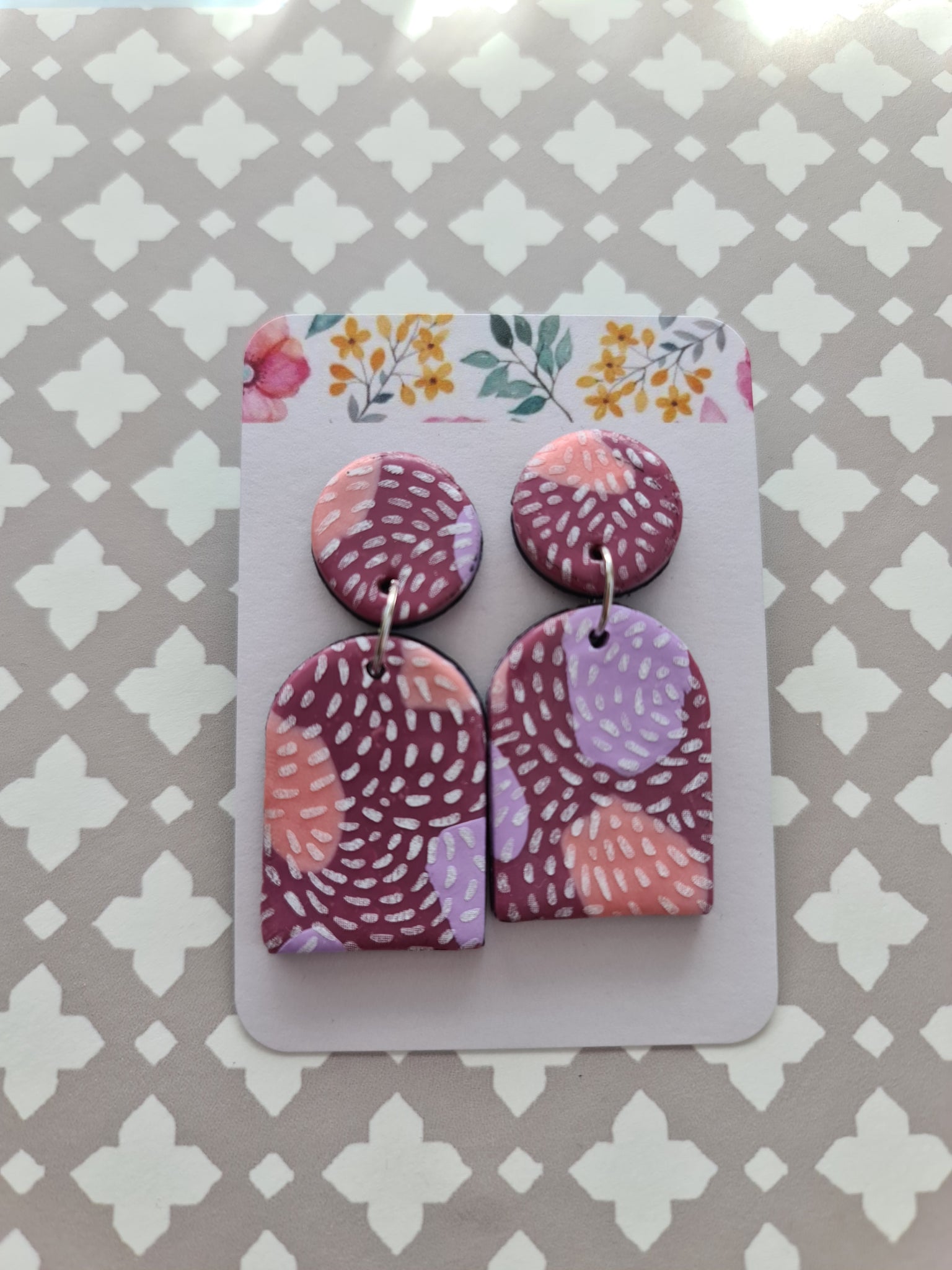 Landscape Earrings- Purple