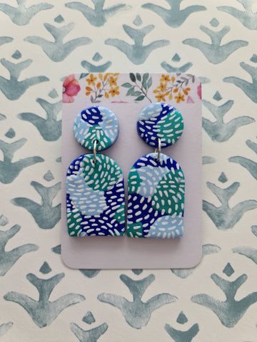 Landscape Earrings- Blue