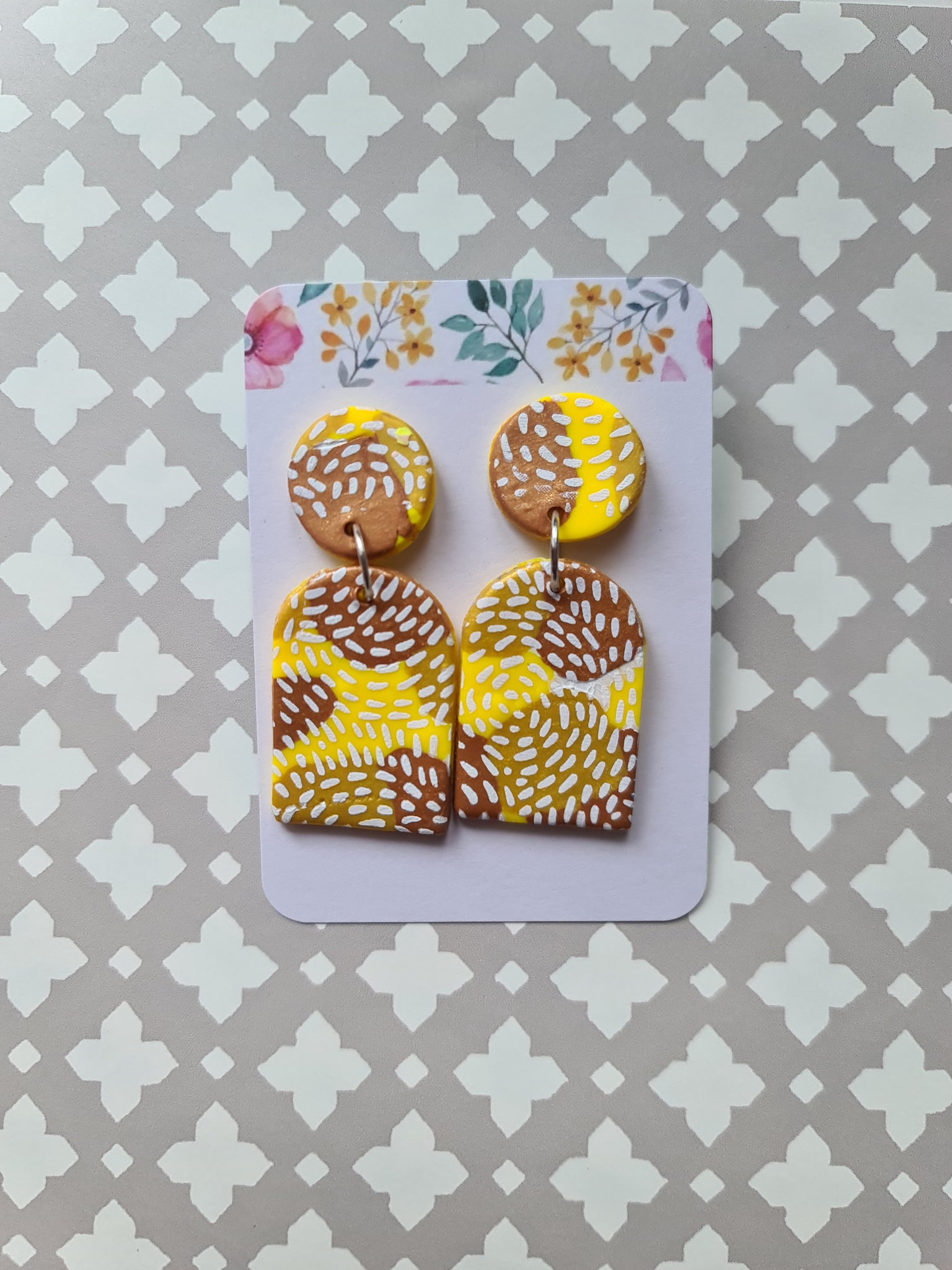 Landscape Earrings- Yellow