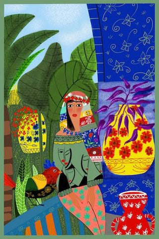 'A Garden in Marrakesh' Art Print by Dina Razin