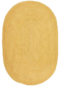 Bondi Yellow Oval Rug