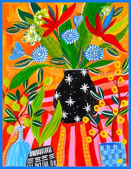 'Bohemian Bouquet Art' Print by Maggie Stephenson