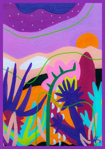 'Dawn in the Desert' Art Print by Adrianne Hawthorne