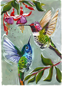 Hummingbirds - Paint along class