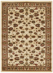 Istanbul Collection Traditional Floral Pattern Ivory Rug
