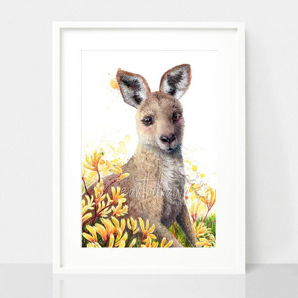 Kangaroo Joey & Kangaroo Paw Print