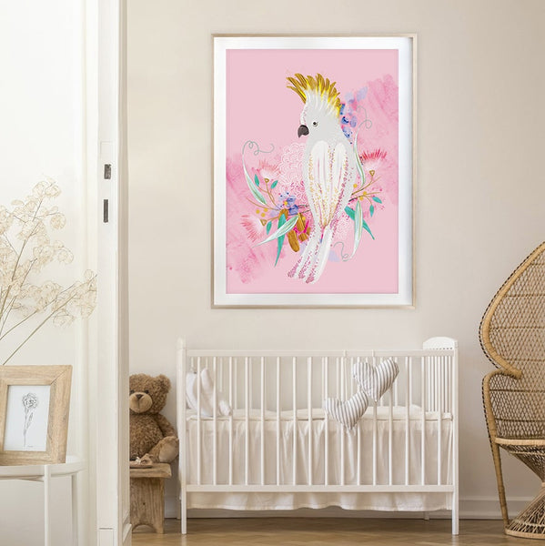 Pink Cockatoo- Art Print