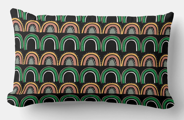 Rainbow Cushion- Green