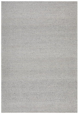 Studio Oskar Felted Wool Striped Rug Grey