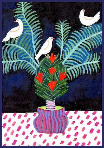 'Three Doves' Art Print by Misha Blaise