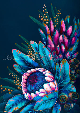 'Follow your Heart' Native floral print