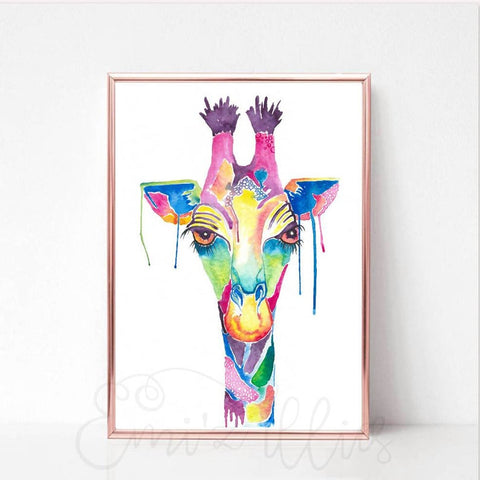 Rainbow Safari- Giraffe