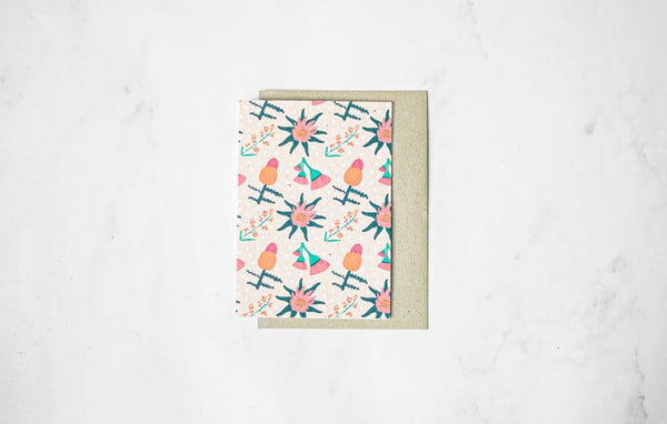 Floral pattern - Plantable Card