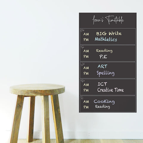Time Table - Removable Wall Sticker