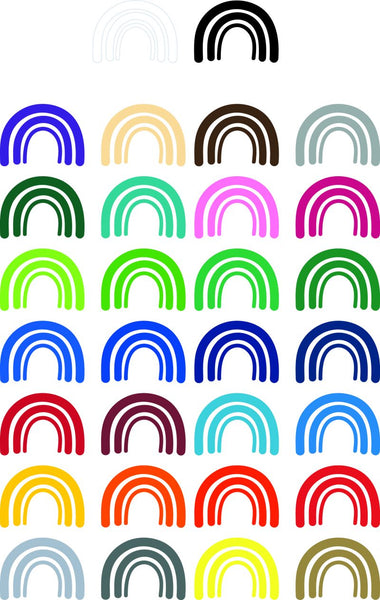 Rainbow Wall Stickers (Hand Drawn)